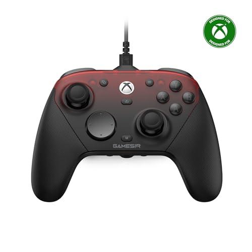 GameSir G7 Pro Controller 1000Hz con Stazione di Ricarica per Xbox Series X|S, Xbox One, Windows 10/11 & Android – Joystick TMR, Grilletti Regolabili & 4 Pulsanti Programmabili – Shadow Ember