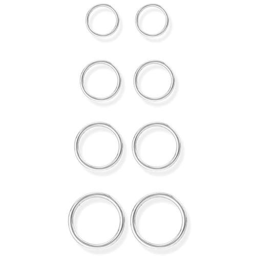 COYUN 8 Pezzo Titanio Ipoallergenico Piercing Naso Anello Argento Oro Piercing Septum Piercing Orecchio Cartilagine Piercing Trago Helix 6MM/8MM/10MM/12MM Nostril Piercing
