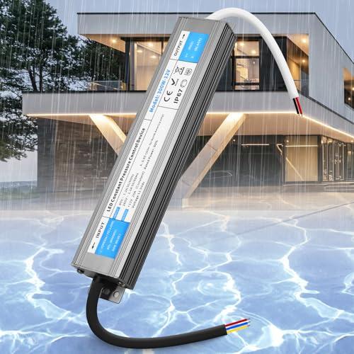 SUCIKORIO 12V 300W Impermeabile Alimentatore LED Esterno IP67, Ultra Sottile Trasformatore LED Driver AC 220V a DC 12 Volt 25A 300W Trasformatori Adattatore LEDs a Tensione Costante Senza Sfarfallio