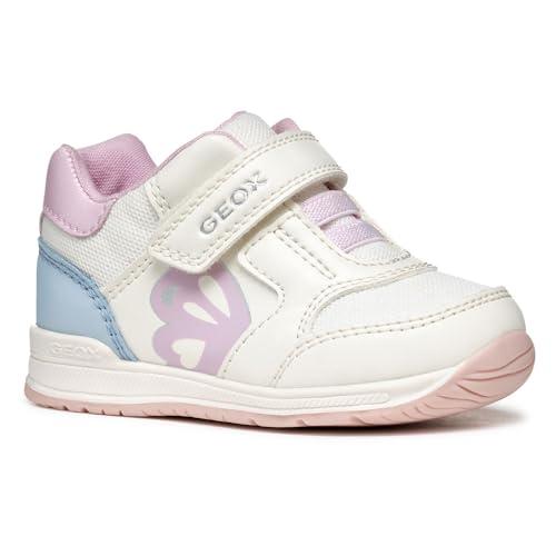 Geox B Rishon Girl A, Scarpe Primi Passi Bimba 0-24, White Sky, 19 EU