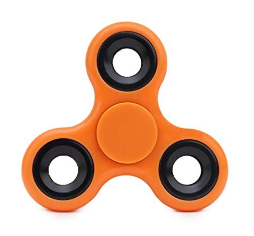 Toyland® Fidget Hand Spinner - Sollievo da Stress e ansia - 38 Design tra Cui Scegliere (Anelli Arancioni e Neri)