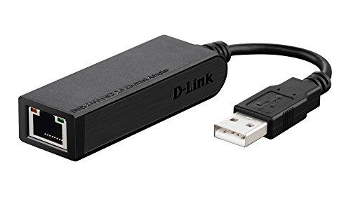 D-Link DUB-E100 Adattatore di Rete con Porta USB 2.0 e Porta LAN 10/100 Mbps, Connettore RJ45, Fast Ethernet, Nero e Antracite