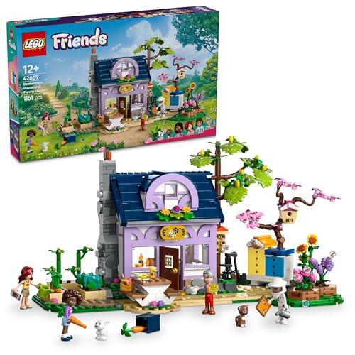 LEGO Friends Casa degli Apicoltori e Giardino Fiorito - Giocattolo Creativo con 4 Mini Bamboline, Figure di Gatto e di Coniglio con Accessori - Regalo per Bambine e Ragazze da 12 Anni in su - 42669