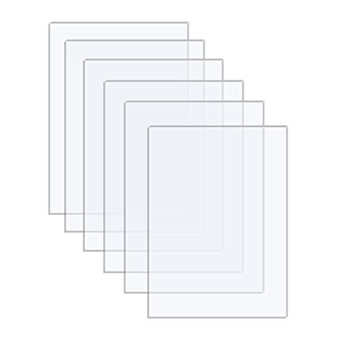 Langaelex Set di 6 pannelli in vetro acrilico, 20 x 25 cm, spessore 1 mm, pannelli in plastica ultra trasparenti per cornici fotografiche, esposizioni di progetti