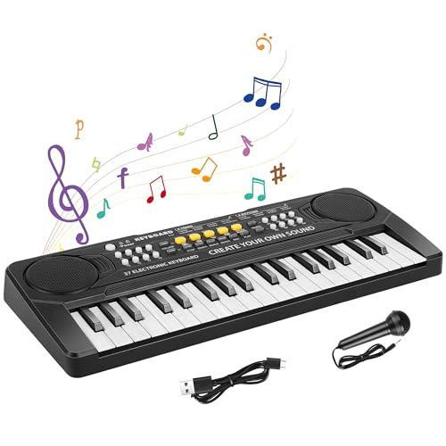 Shayson Pianola Musicale per Bambini - Tastiera Elettronica Portatile 37 Tasti Multifunzione - Mini Tastiera Giocattolo Educativo - Regalo per 3-8 Anni