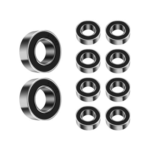 ANGEEK 10 pezzi 6700-2RS Cuscinetti a sfera 10 mm x 15 mm x 4 mm, Prelubrificati, doppia tenuta, 6700RS Cuscinetti a sfera a gola profonda