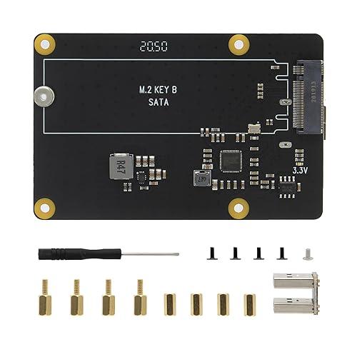 Geekworm for Raspberry Pi 4, X862 V2.0 M.2 NGFF SATA SSD Storage Expansion Board with USB 3.1 Connector Support Key-B 2280 SSD