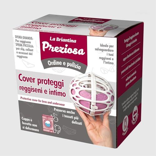 La Briantina Guscio Lavaggio Reggiseni – Set 2 Pezzi Rigidi (Grande + Piccolo) per Protezione Coppe e Ferretti, Plastica