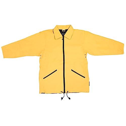 Roberta di Camerino Giubbotto impermeabile e antivento unisex con imbottitura interna, comodo e confortevole. Giallo (M)
