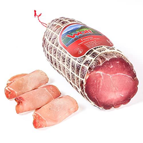 Wolf, Fiocco, Metà 1/2, Leggermente Affumicato con Tradizionale Tecnica di Affumicatura con Legno di Faggio, Senza Glutine, Sottovuoto 0,65 kg (min. netto garantito)