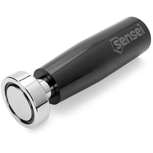 SENSEI® Magnete al Neodimio Potente con Manico – Ø 25 mm, Forza di Attrazione 25 kg, Calamita Filettata M8 per Officina e Industria