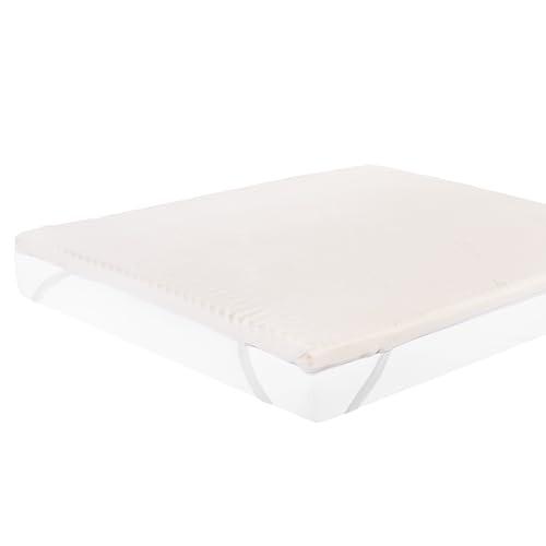Caleffi - Topper Matrimoniale Memory Foam 160x190 - Topper in Memory 6 cm – Elastici agli Angoli e Tessuto Sfoderabile Antibatterico - Copri Materasso Fresco e Rinfrescante - Made in Italy