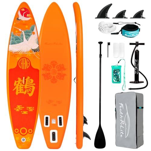 FEATH-R-LITE SUP Gonfiabile Adulti 150kg Tavola da Paddle Gonfiabile Stand Up Paddle Gonfiabile Tavola Surf Paddle Board con Accessori Completi per Tavola SUP