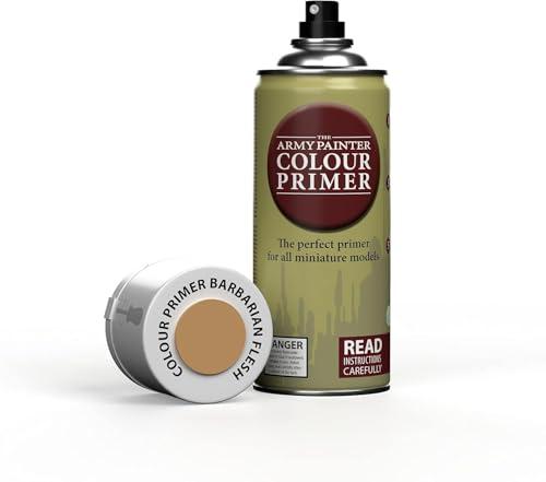 The Army Painter, Colour Primer Barbarian Flesh, 400 ml Vernice per Plastica Primer - Primer Modellismo per Miniature Fantasy, D&D e Warhammer
