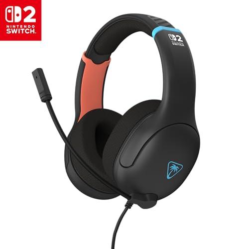 Turtle Beach Airlite Fit Nero carbone Cuffie da gioco con cavo - Con licenza ufficiale per Nintendo Switch 2, Nintendo Switch, Resistenti, Leggere