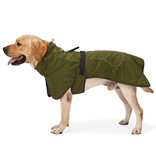 HEYWEAN Giacca per cani Cappotto impermeabile per cani Giacca riflettente per il freddo con fodera in morbido pile Cappotto caldo per cani Escursionismo in campeggio al coperto e all'aperto