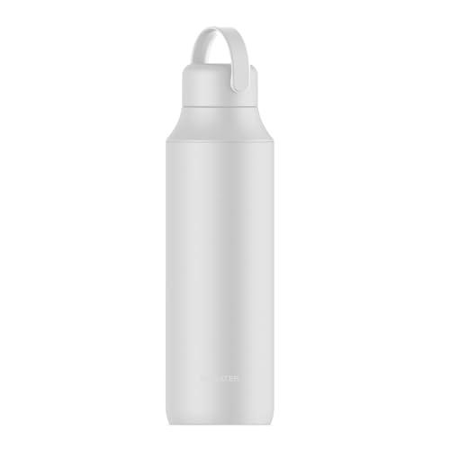 WEWATER AROME Bottle - Borraccia Termica 600 ml Con Infusore Integrato, Bottiglia Portatile Riutilizzabile, Maniglia, Senza BPA, Tappo Anti-Perdita Con Doppia Apertura, Termos Bianco