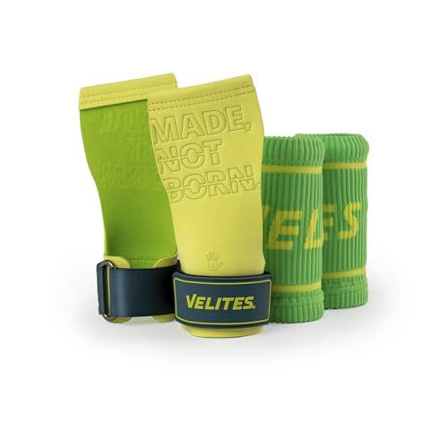 Velites I Calleras Quad Pro Lemon Lime + Polsiere in Tessuto in Set Regalo I Strade Professionali per Cross Training o Ginnastica I Adatti a Qualsiasi Superficie I Uso con Magnesio.