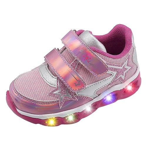 Chicco, Scarpe con Luci, Sneaker Bambina, con Comoda Chiusura con Doppio Strappo, Comode, Flessibili e Traspiranti, Ideali per Primavera, Autunno e Inverno, Scarpe Bambina, Designed in Italy