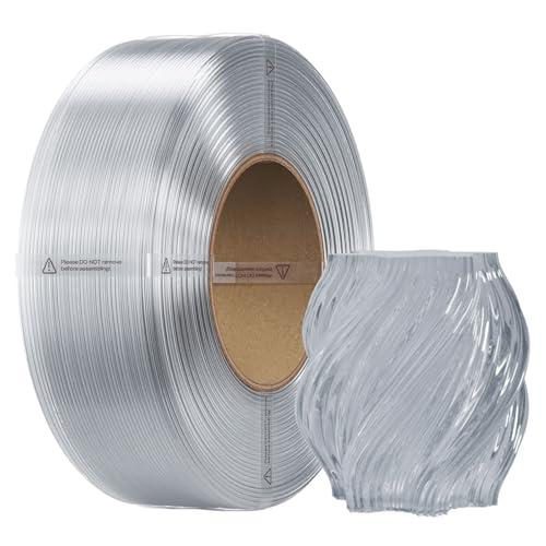 Creality PETG Refill Filamento di Ricarica 1,75 mm, Filamento per Stampa 3D senza Bobina, Precisione Dimensionale ±0,03 mm, Eccellente Stabilità, 1 kg Trasparente