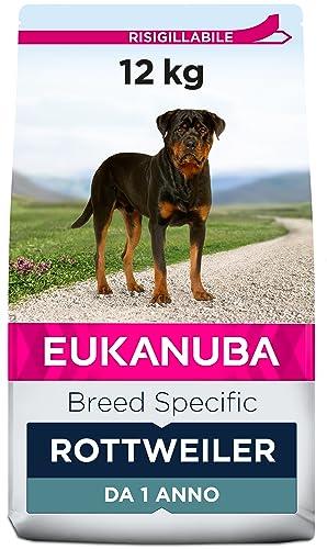 Eukanuba Breed Specific Alimento Secco per Rottweiler Adulti, Cibo per Cani Adattato in Modo Ottimale alla Razza 12 kg