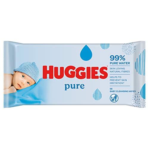 Huggies Pure Salviette Umidificate per Bambini, 6 Pacchi da 56 Salviette