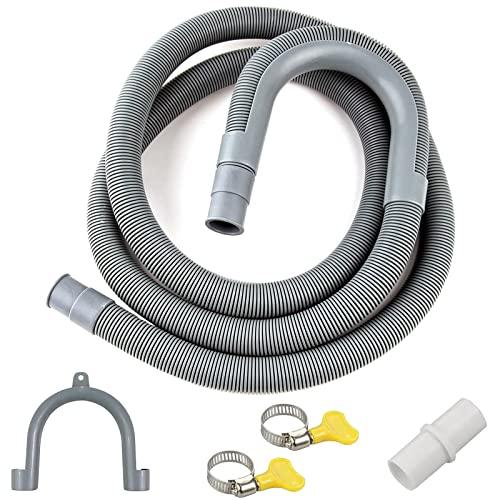 Tubo Flessibile di Scarico per Lavatrice,1M/1.5M/2M/2.5M/3M/4M/5M/6M/7M, Ø 20mm Prolunga per Tubo di Scarico, Tubo di Scarico per Lavatrice Kit, per Lavastoviglie e Lavatrice