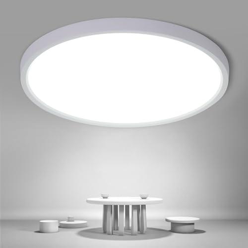Osairous Plafoniera LED Soffitto, Ø40cm 36W Plafoniere moderna, IP44 Lampada LED Soffitto, 6500k 3980 LM Luce Bianco Fredda per Soggiorno, Camera da Letto, Cucina, Bagno, Balcone