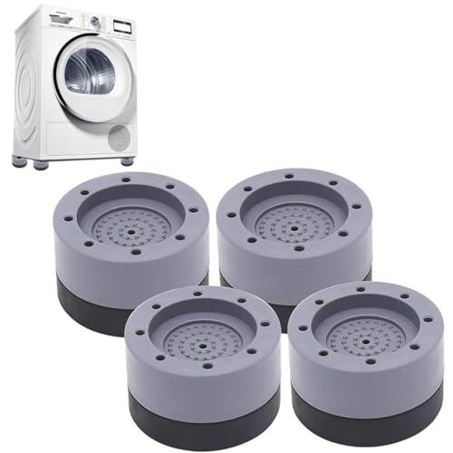 8 Pcs Piedini Antivibrazione Lavatrice Supporto Universale Contro le Vibrazioni Piedini di Gomma Antivibranti e Antiscivolo per Mobili ed Elettrodomestici