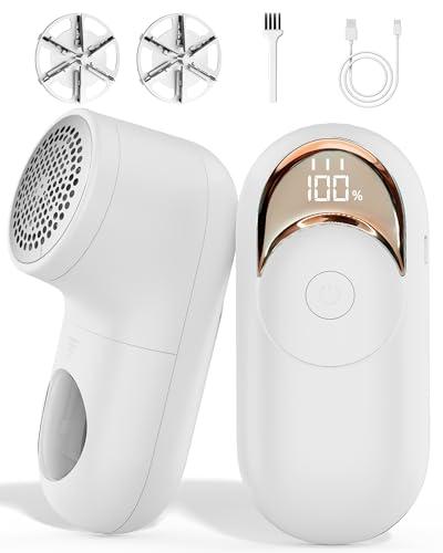 Leva Pelucchi Elettronico Ricaricabile con Display LED e 3 Velocità, Togli Pelucchi Elettrico per Maglioni – Rimuove Pelucchi, Lint e Pallin