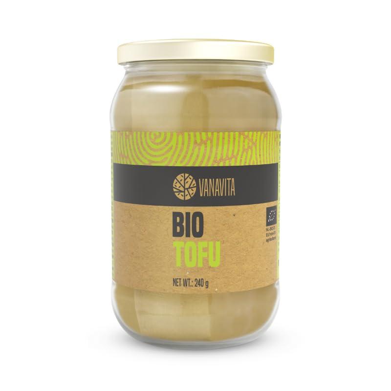 VanaVita - Tofu al Naturale BIO 240 g, Alternativa Vegetale alla Carne e Formaggio, Ricco di Proteine, Senza Zucchero, Tofu Naturale BIO Ideale per il Mantenimento Massa Muscolare