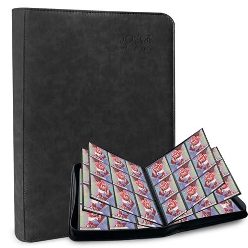 JOYUE Album Carte Raccoglitore Album Collezione Carte, Raccoglitore Carte Grande Album Carte Collezionabili 9 Tasche 30 Pagine Contenere 540 Carte, Album Porta Carte per Regalo Collezionisti (Nero)