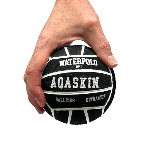 AQASKIN Palla da pallanuoto (Pallone Pallanuoto, Nero, Gomma, 1, Misura 1, 1)