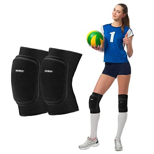 EULANT Ginocchiera Pallavolo Bambina,Ginocchiere Danza Ragazza,Morbido Protezione del Ginocchio per Running Calcio Basket Bici Scooter Ginnastica Ritmica,Nero L