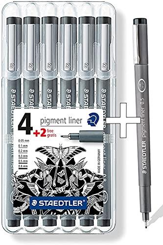 Staedtler, Pigment Liner, Fineliner, Set con scatola