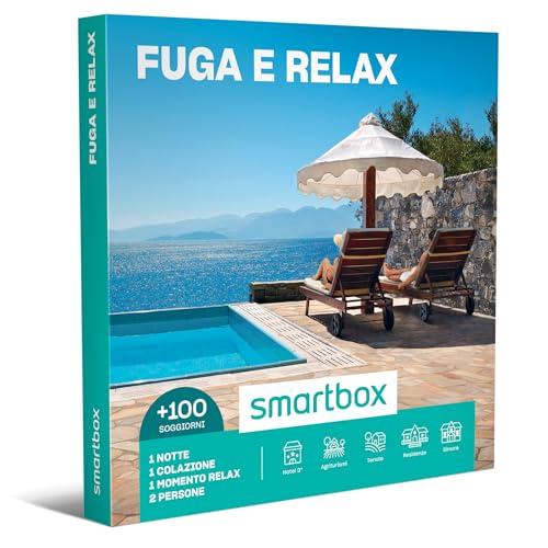 Smartbox - Cofanetto Regalo per Uomo o Donna - Fuga e Relax - Idee Regalo Originale - 1 Notte con Colazione e 1 Momento Relax per 2 Persone