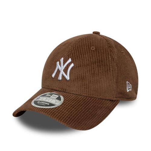 New Era 9Forty Cord MC Yankees CapEra Donna/Uomo - MLB Berretto da baseball in velluto a coste Snapback, con picco estate-inverno primavera estate autunno inverno, Marrone, Taglia unica