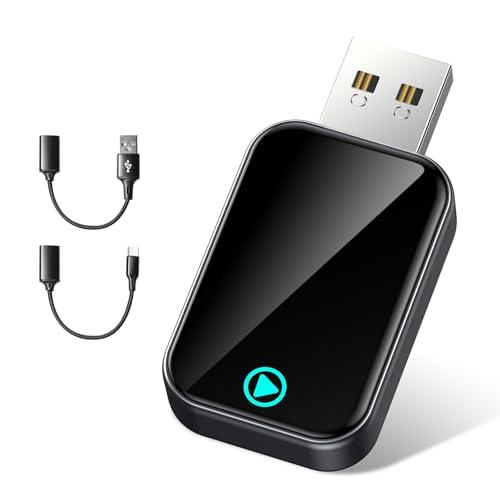 Alltotive S2 Mini Adattatore CarPlay Wireless per iPhone, Converte Cablato in Wireless, USB e Type-C Plug and Play, Compatibile Auto con CarPlay Cablato dal 2016, iPhone iOS 10+