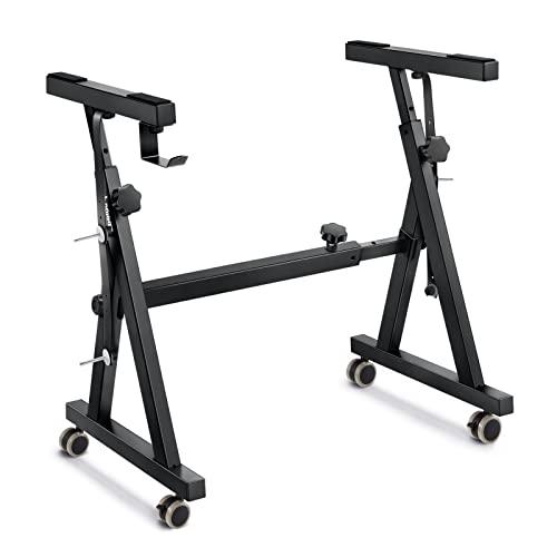 Donner Supporto Tastiera Pianola 61 88 Tasti Stile-Z, Supporto Pianoforte Digitale Regolabile e Pieghevole