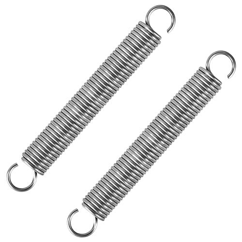 GUNGY Molle a Trazione 90mm Molla di Trazione Doppio Gancio in Acciaio Inossidabile Diametro Filo 1,5mm Diametro Esterno 12mm Tiro 6kg 2 Pezzi