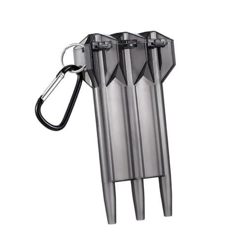 KEWUF 1 Pcs Custodia per il trasporto delle freccette, custodia regolabile per freccette, scatola portatile con chiusura a chiave, Nero, Custodia per freccette