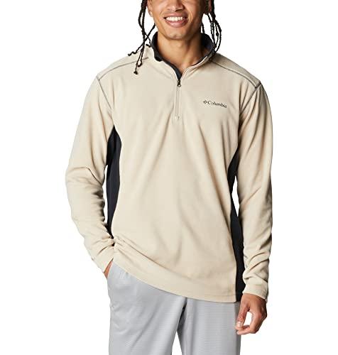 Columbia Klamath Range 2 Half Zip, Felpa In Pile Uomo, Ancient Fossil/Black, L