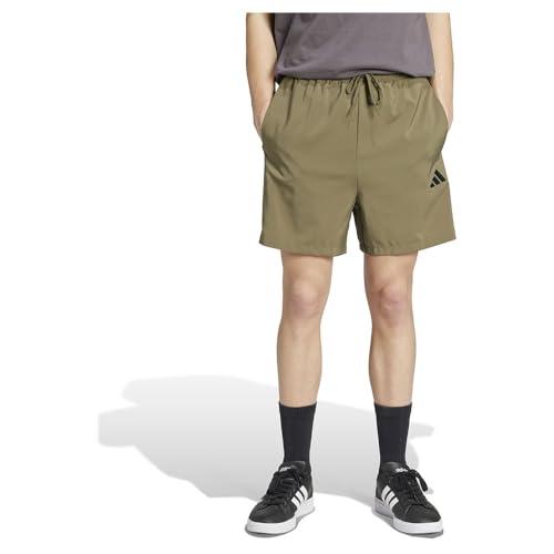 adidas Homme Essential Three Stripes Chelsea Base Short, Olive Strata/Black, L