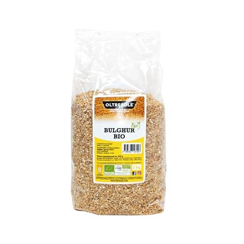 Oltresole - Bulghur Italiano Biologico 1 Kg - Cereale Integrale di Grano Duro, Grano Spezzato, Ideale per Preparare Tabuleh e Piatti di Cucina Mediorientale, Formato Famiglia
