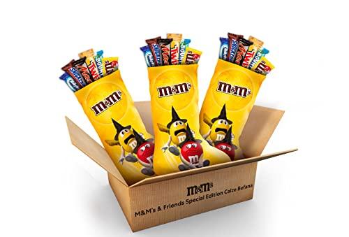 M&M's & Friends 3 Calze della Befana, Edition Epifania con 1560g di cioccolato M&M's, Twix, Snickers, Bounty, Mars e Milky Way