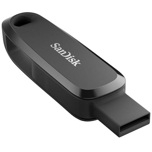 SanDisk Phone Drive 256GB chiavetta USB (2-in-1 archiviazione Phone, per dispositivi USB Type-C/USB Type-A per Android smartphone, tablet, Mac e computer) Backup Automatico, Rescue PRO Deluxe, Nero