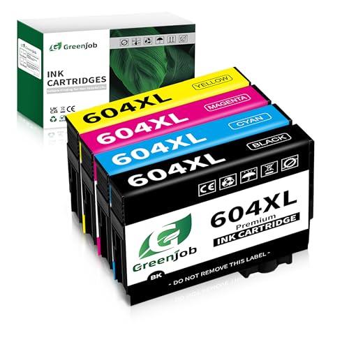 Greenjob 604XL Compatibili per Epson 604 XL Multipack per Expression Home XP-2200 XP-2205 XP-3200 XP-3205 XP-4200 XP-4205 Workforce WF-2910 WF-2930 WF-2935 WF-2950 (4 Pezzi)