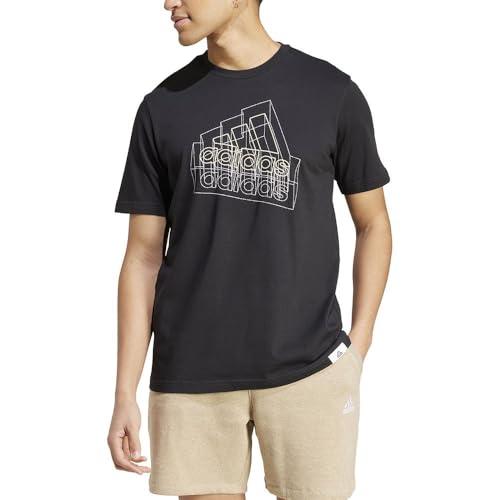 adidas Uomo Tech BOS Graphic Tee, Black, M