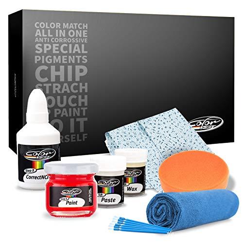Color N Drive Vernice ritocco Compatibile con Alfa Romeo Magnet Black Pearl (408/C) - Kit di riparazione graffi e scheggiature - Plus Pack