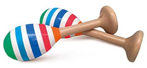 SEVI Maracas (2 pz.) | Trudi by Giochi in Legno educativi Prima Infanzia. Costruzioni e Giocattoli. Regalo di Natale e Compleanno per Bambini | 11,5x5,7x17,5cm Wood | Modello 88064